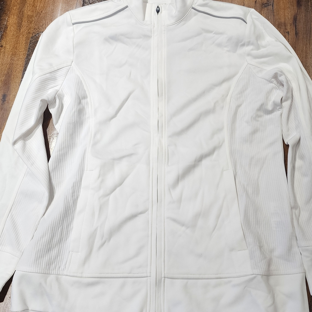 Cutter & Buck White Full Zip Jacket XL Moisture Wicking NWT